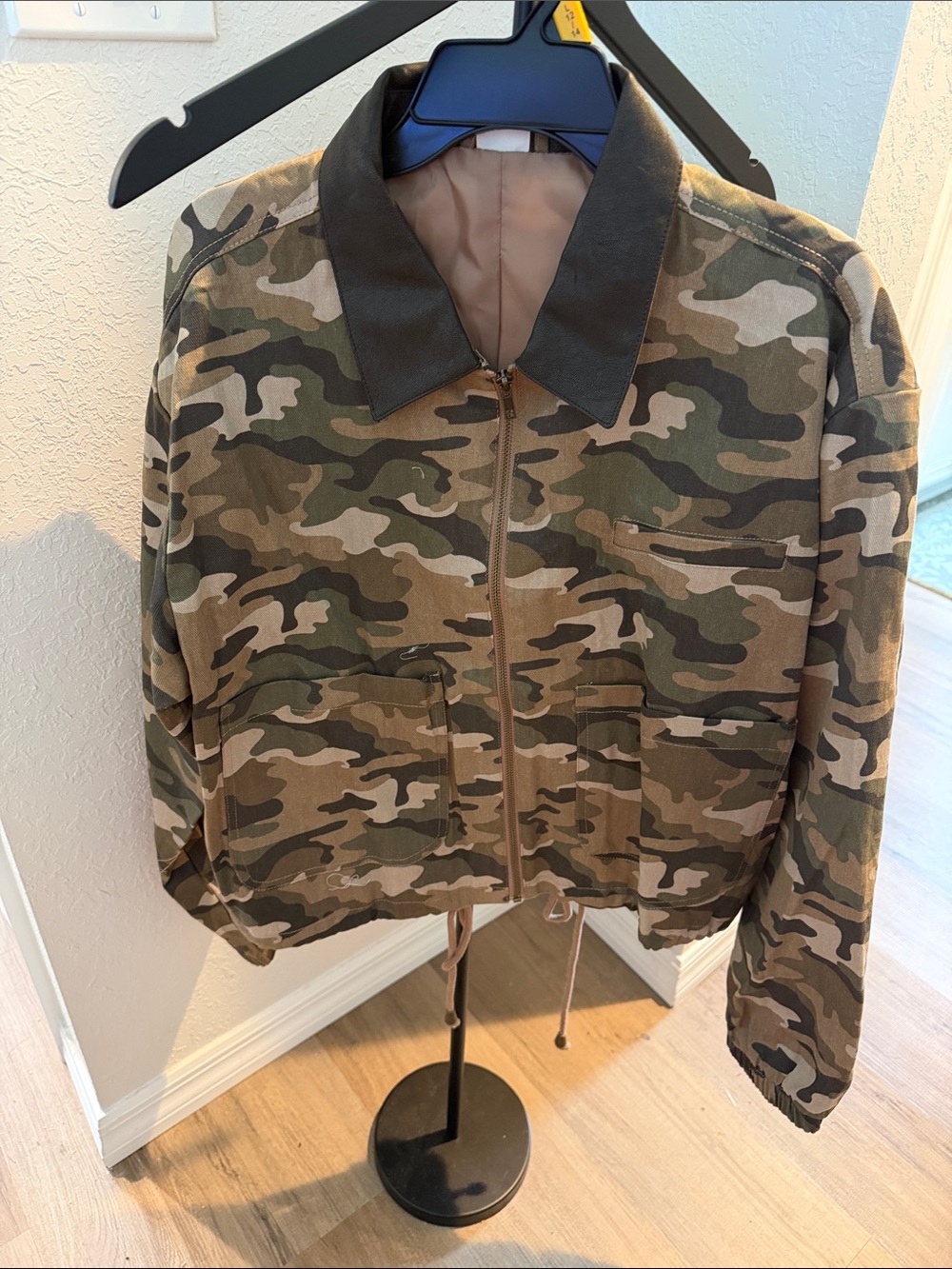 Camouflage Zip-Front lined Jacket - Green Camo